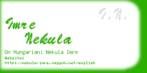 imre nekula business card